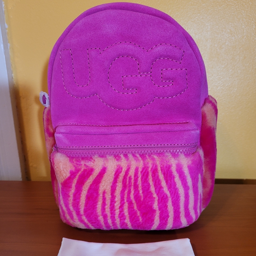 UGG Dannie II Mini Sheepskin Zebra Backback - Picture 2 of 5